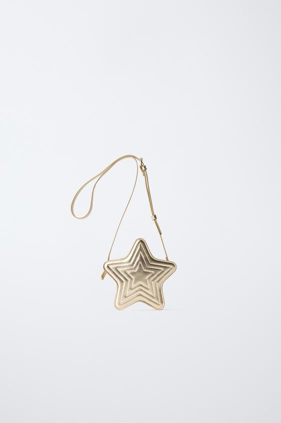METALLIC STAR CROSSBODY BAG - Gold by Zara - Image 0