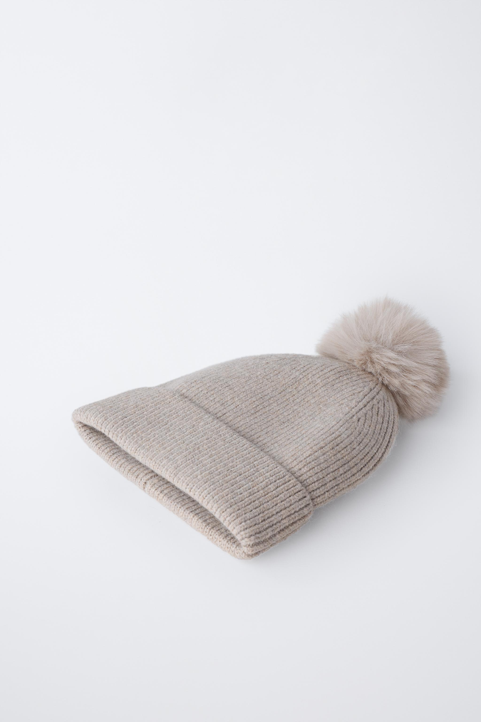KNIT POMPOM HAT - Pink | ZARA United States