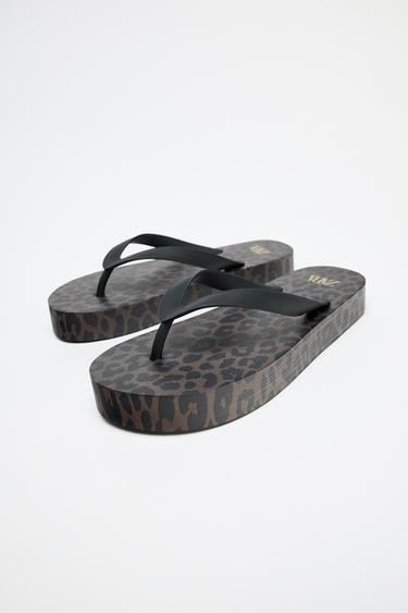 SANDALES À IMPRIMÉ ANIMALIER - Marron de Zara - Image 3