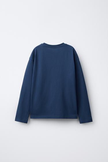 T-SHIRT VARSITY - Bleu de Zara - Image 1