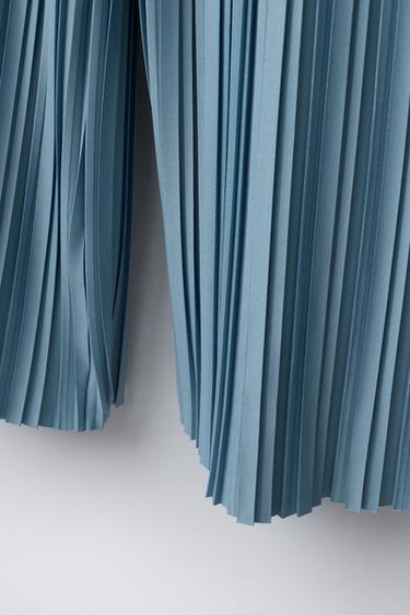 PLEATED TROUSERS - Blue by Zara - Image 3