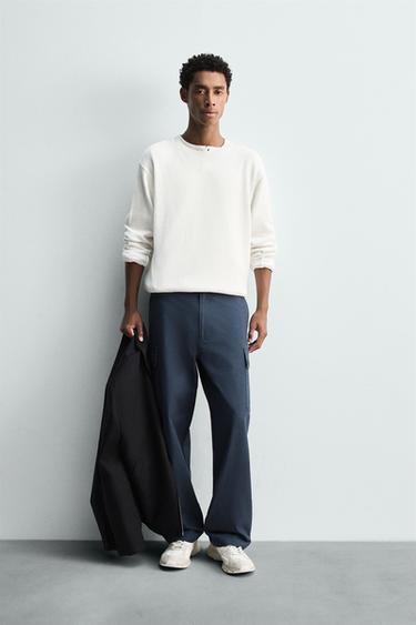 Zara REGULAR FIT CARGO PANTS - Indigo - Image 0