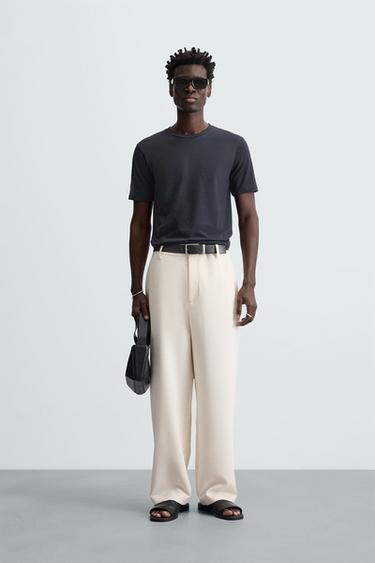 CAMISETA BÁSICA SLIM FIT - Marino de Zara