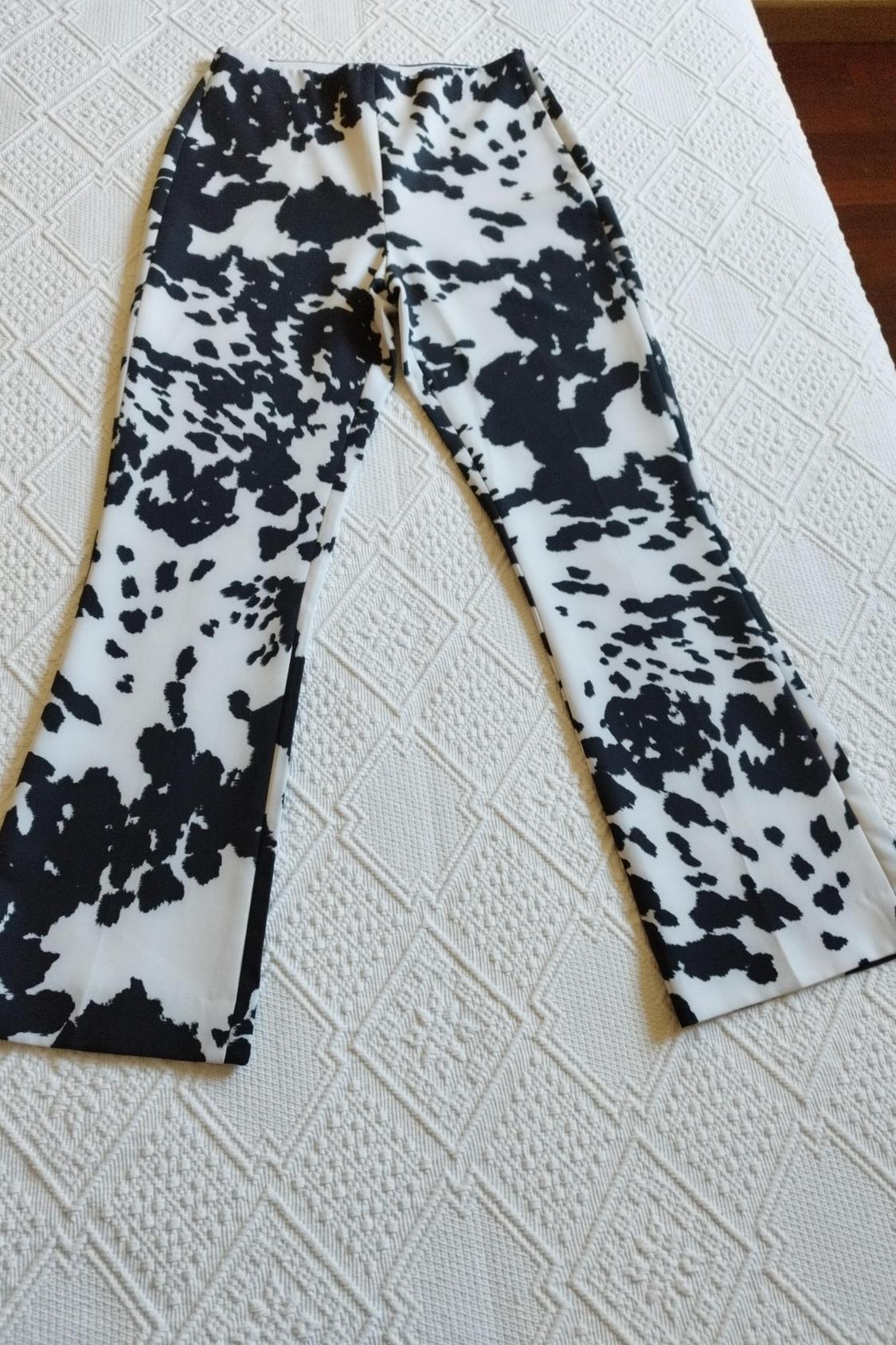 ANIMAL PRINT MINI FLARE TROUSERS - Image 2