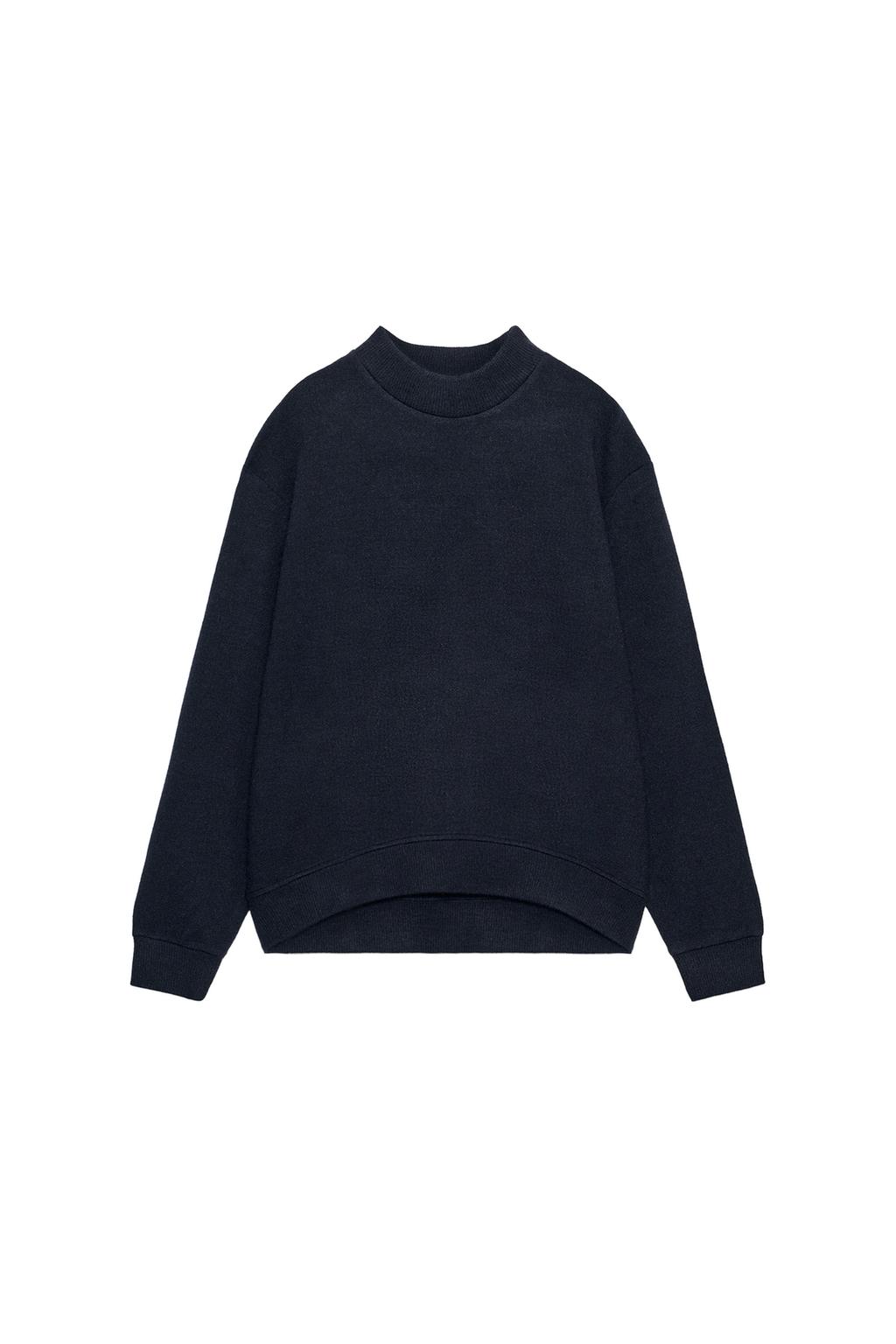 Soft Sweatshirt - Navy by Zara