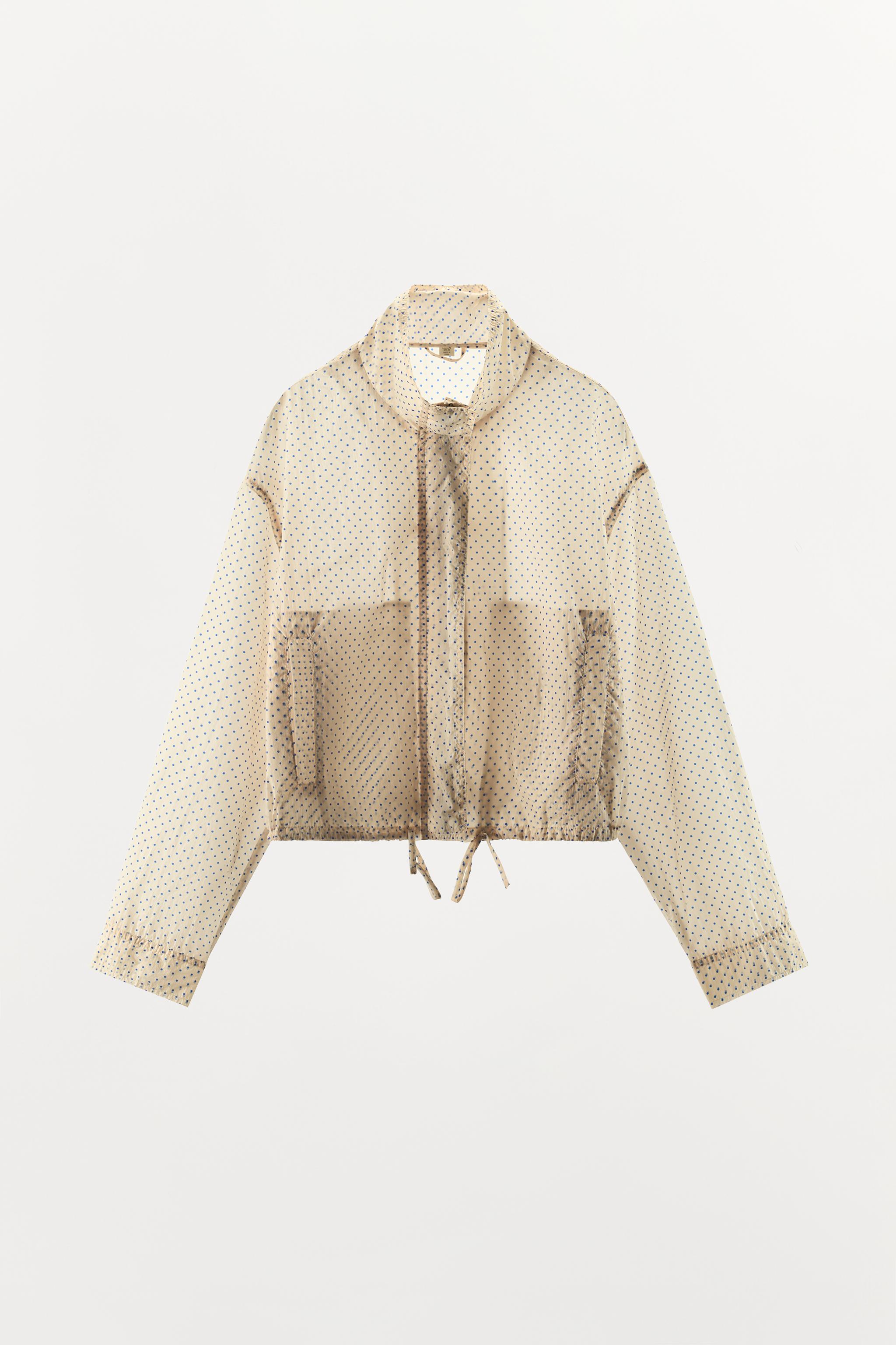ドットプリント 調節可能な裾ジャケット - ピンクベージュ | ZARA