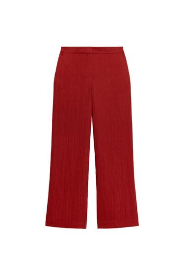 WIDE-LEG FLOWING TROUSERS - Reddish by Zara