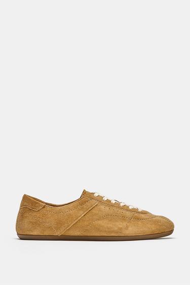 ZAPATILLA DEPORTIVA PIEL - Marrón de Zara - Imagen 0