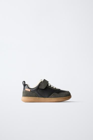 TENNIS EN CUIR BAREFOOT - Noir de Zara