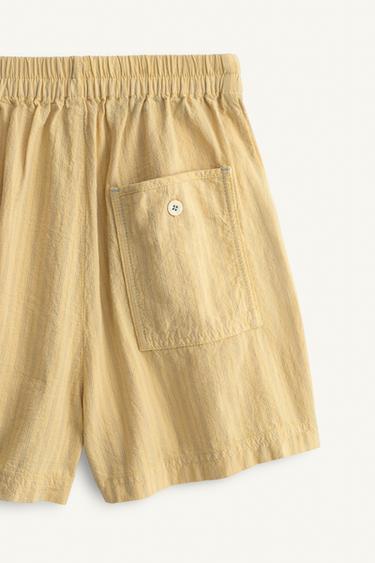 SHORT À RAYURES ÉDITION LIMITÉE - Vanille de Zara - Image 7