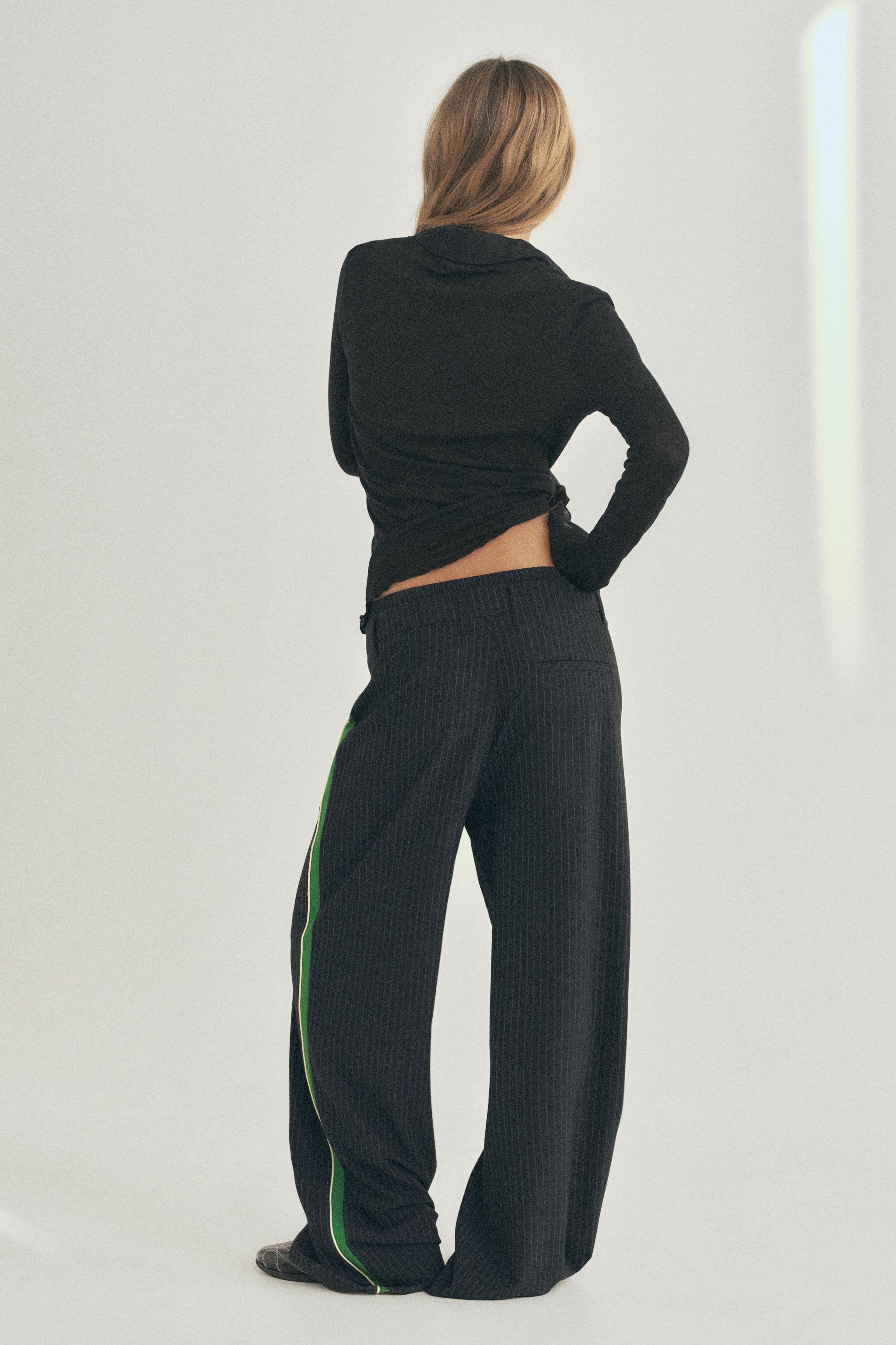 BOXER-STYLE PINSTRIPED TROUSERS - Brown-Blue | ZARA South Africa