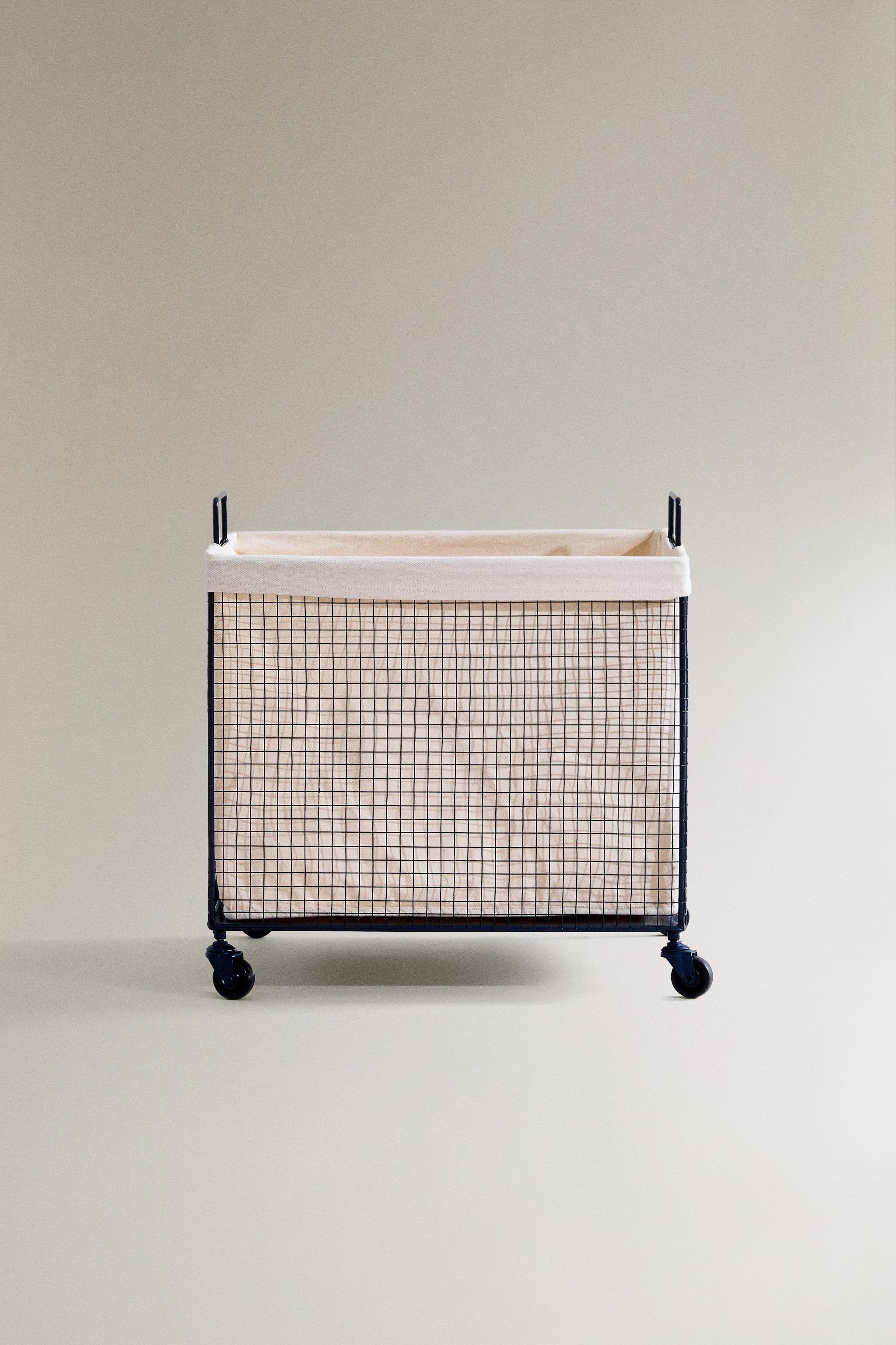 CORBEILLE ENFANT MÉTAL ROULETTES