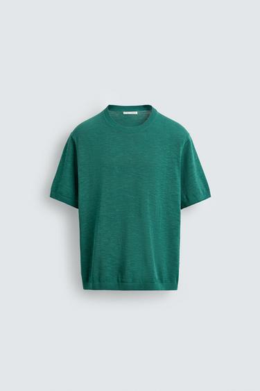 تيشرت محاك بقصة REGULAR FIT - أخضر by Zara
