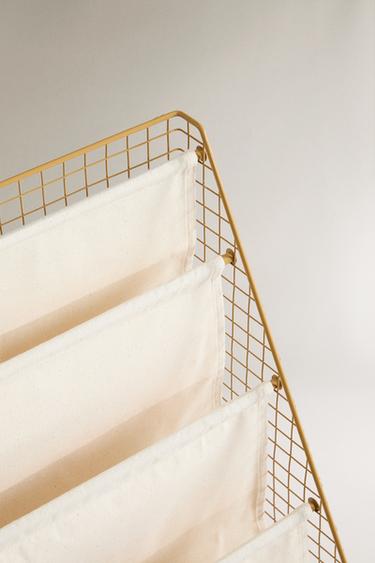 CHILDREN'S METAL BOOK RACK - Mustard by Zara - Image 2