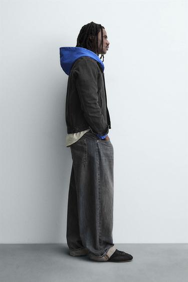 BASIC DENIM JACKET - Charcoal by Zara - Image 3