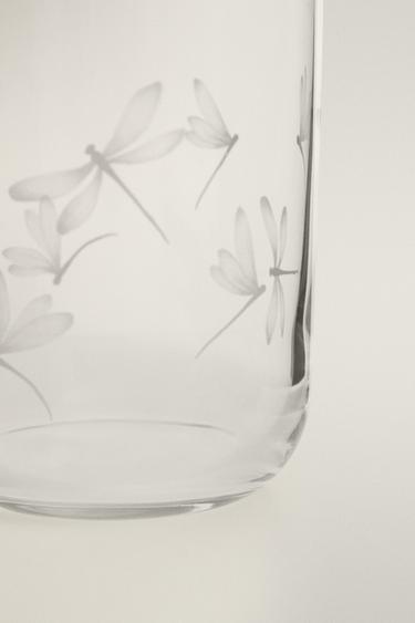 VERRE MOTIF LIBELLULE - Blanc de Zara - Image 3