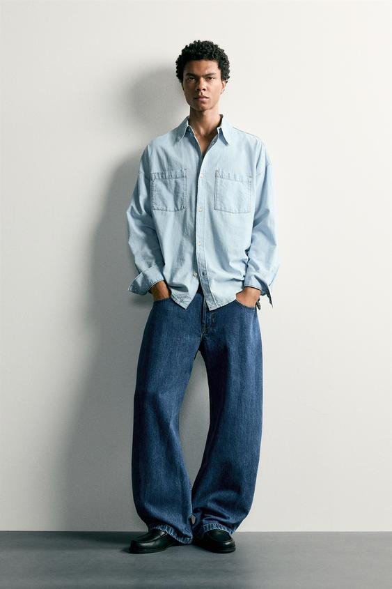 JEANS FIT GLOBO - Azul de Zara - Imagen 0