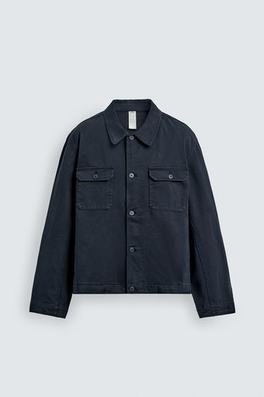 ÁO KHOÁC DÁNG THƯỜNG CÓ TÚI - Màu xanh nước biển từ Zara