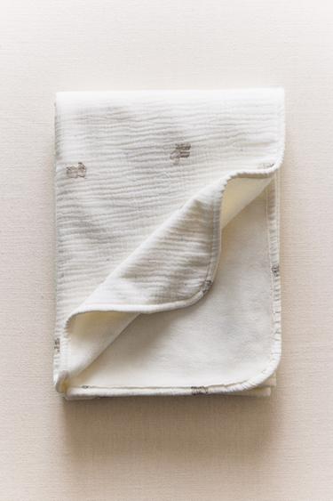 CHILDREN'S ELEPHANT BLANKET - Oyster-white by Zara