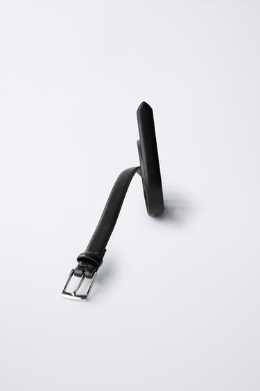 LEATHER BELT - Black by Zara