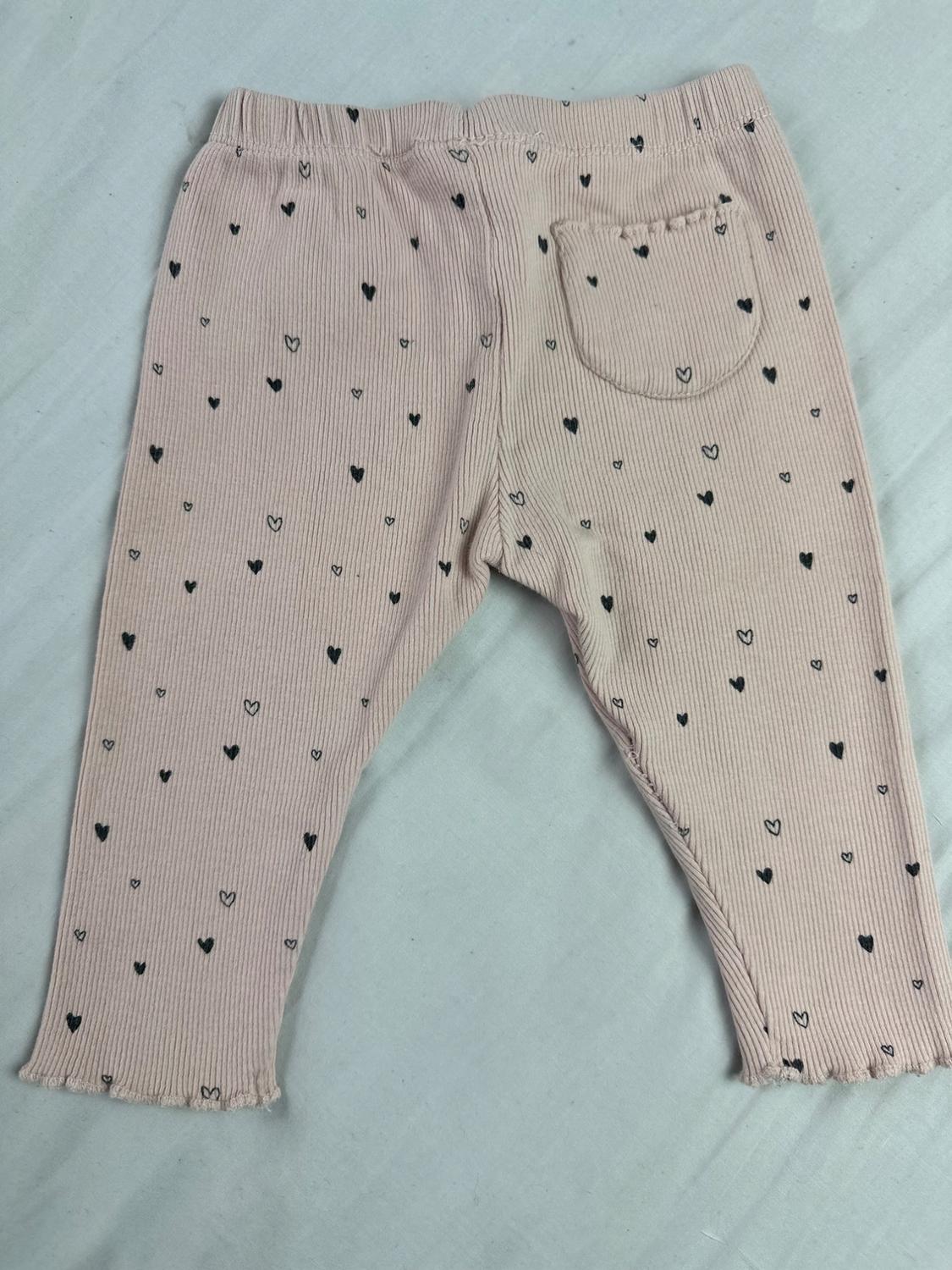RIBBED HEART PRINT LEGGINGS WITH RUFFLES. - Image 3