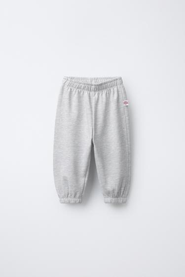 TWO-PACK OF PLUSH JOGGER TROUSERS WITH LABEL - Grey marl by Zara