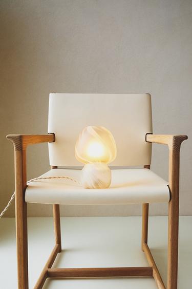 GLASS TABLE LAMP WITH MUSHROOM DESIGN - White by Zara - Image 5