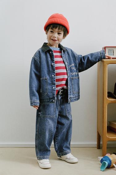 BALLOON JEANS WITH POLKA DOTS - Blue by Zara