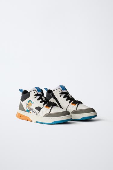 Zara GARFIELD © PAWS INC HIGH TOP SNEAKERS - White