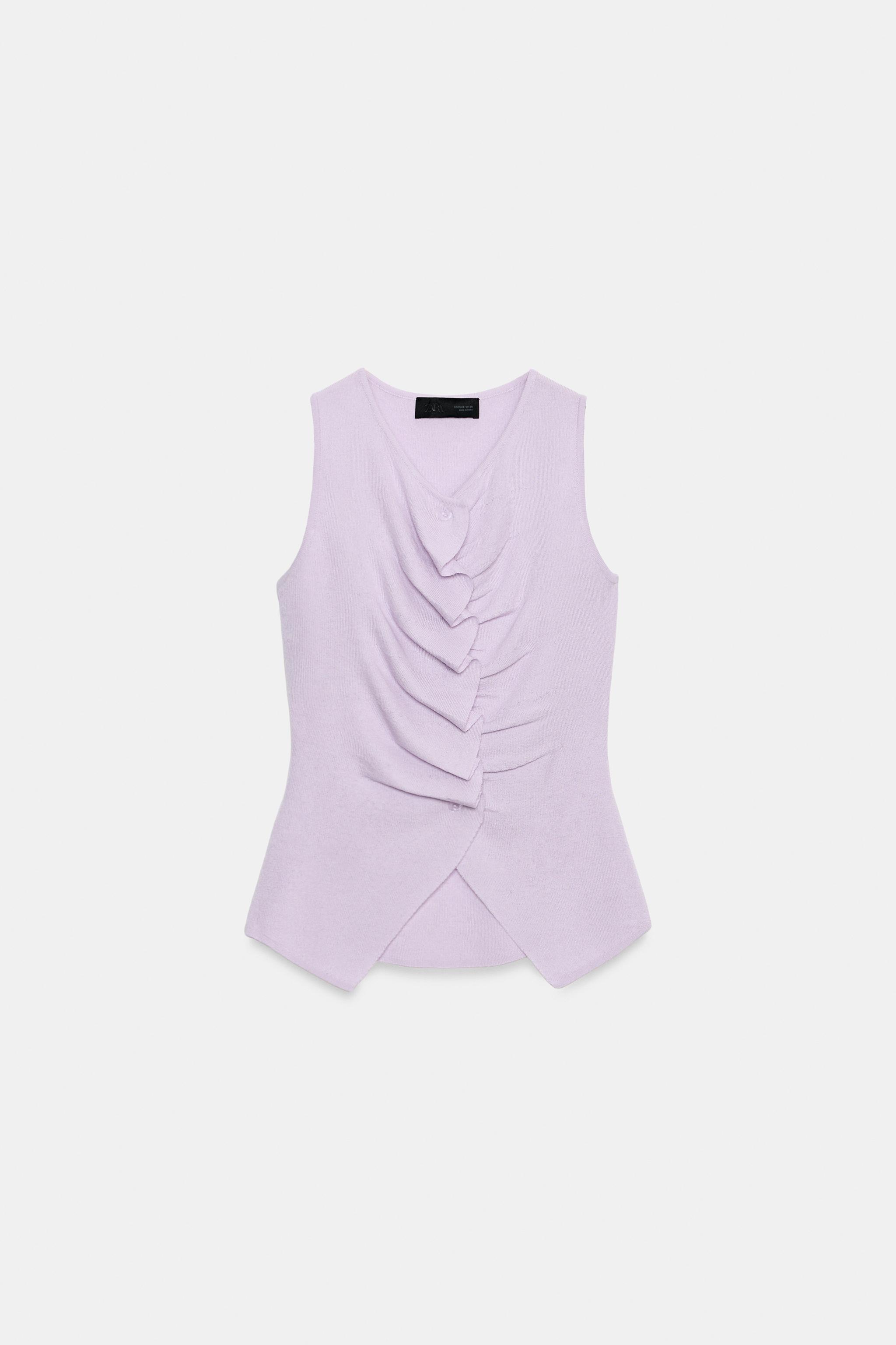 TOP EN MAILLE À PLIS