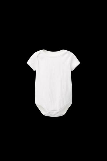 3-PACK OF BASIC ROUND NECK BODYSUITS - Oyster-white by Zara
