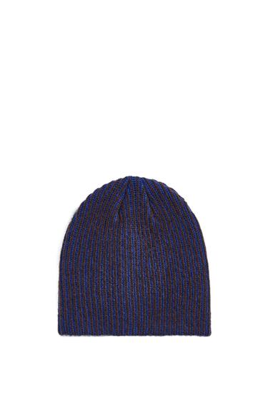 قبعة بيني صوف AARON LEVINE X ZARA - أزرق فاقع by Zara