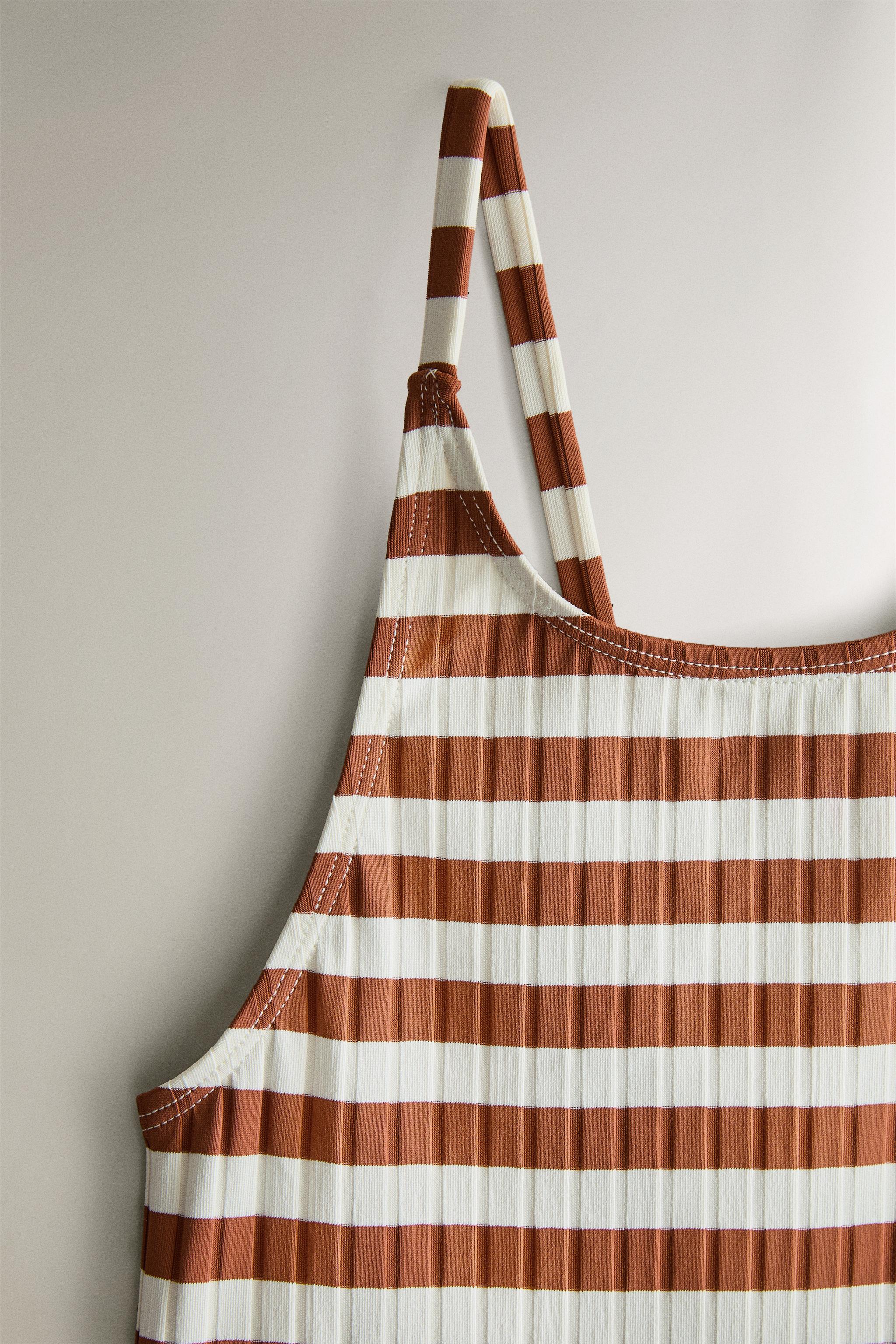 KIDS' STRIPED BEACH SWIMSUIT