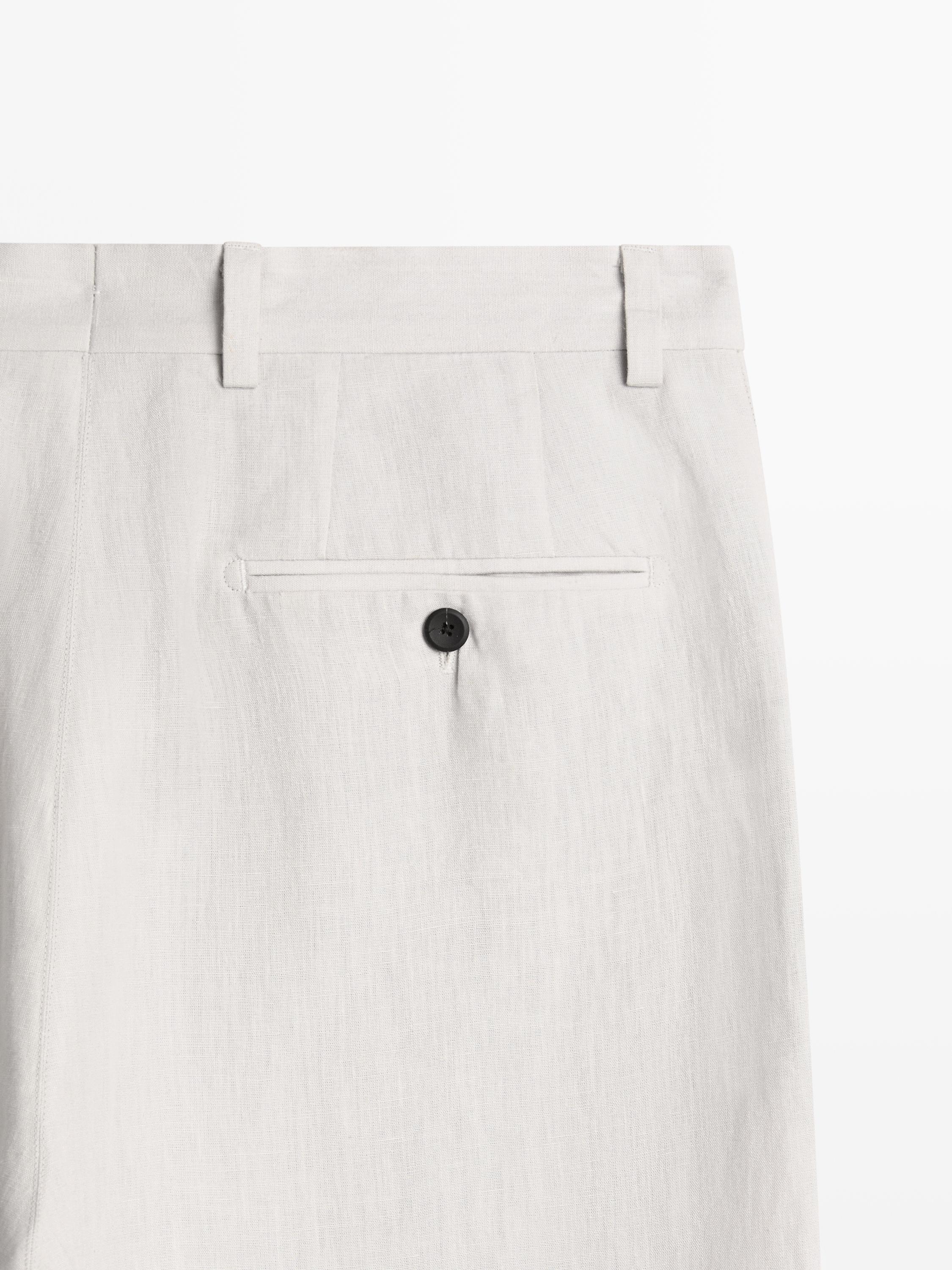 Pantalon barrel fit lin tailoring
