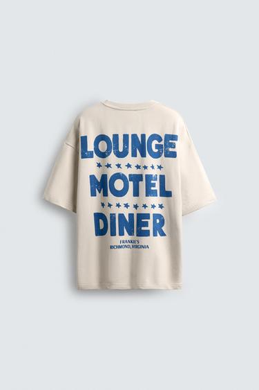 WASHED GRAPHIC PRINT SWEATSHIRT - Mid-ecru by Zara - Image 7