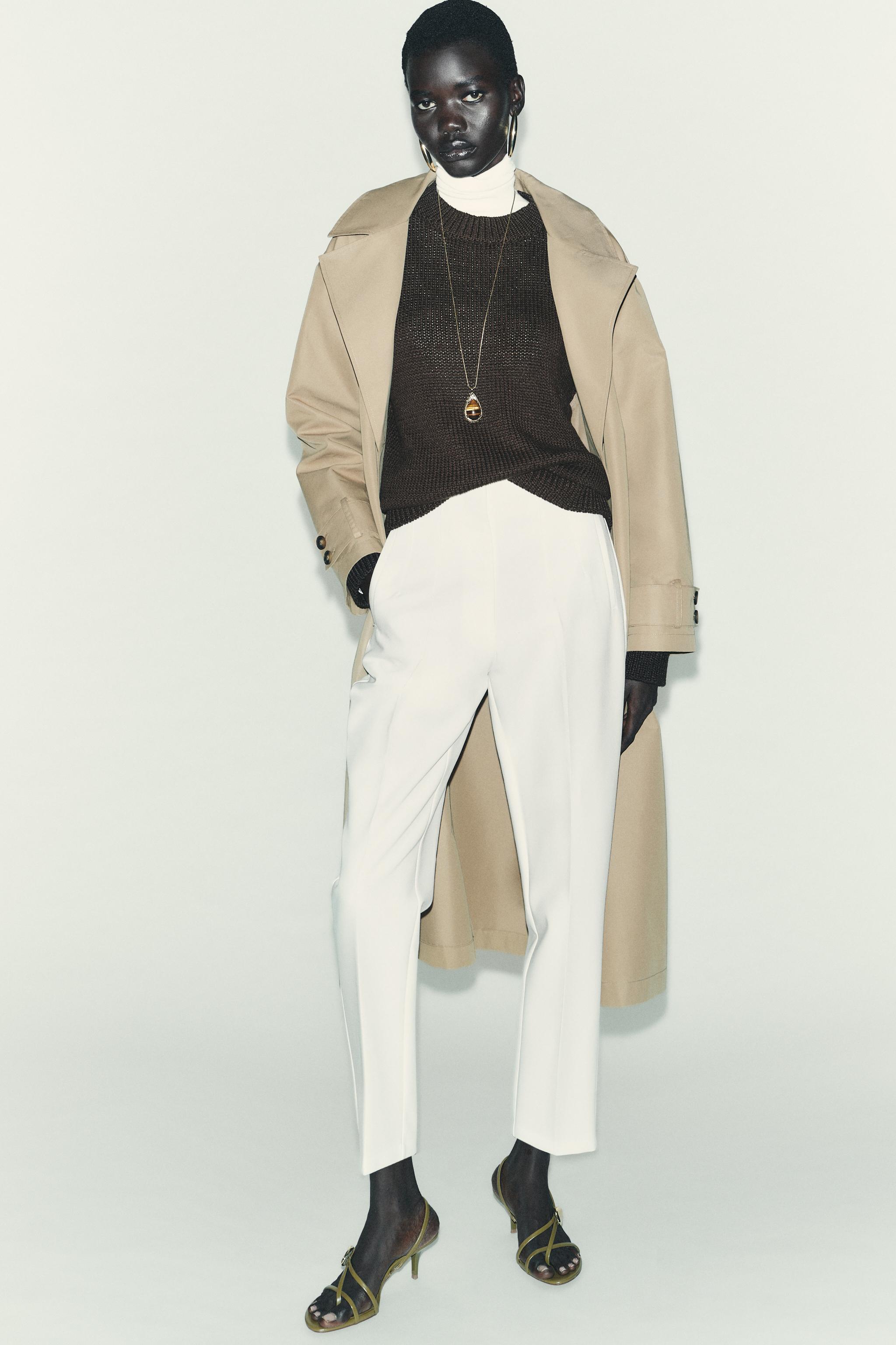 PANTS WITH A HIGH WAIST - White | ZARA United States