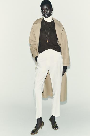 Zara PANTS WITH A HIGH WAIST - White - Image 0