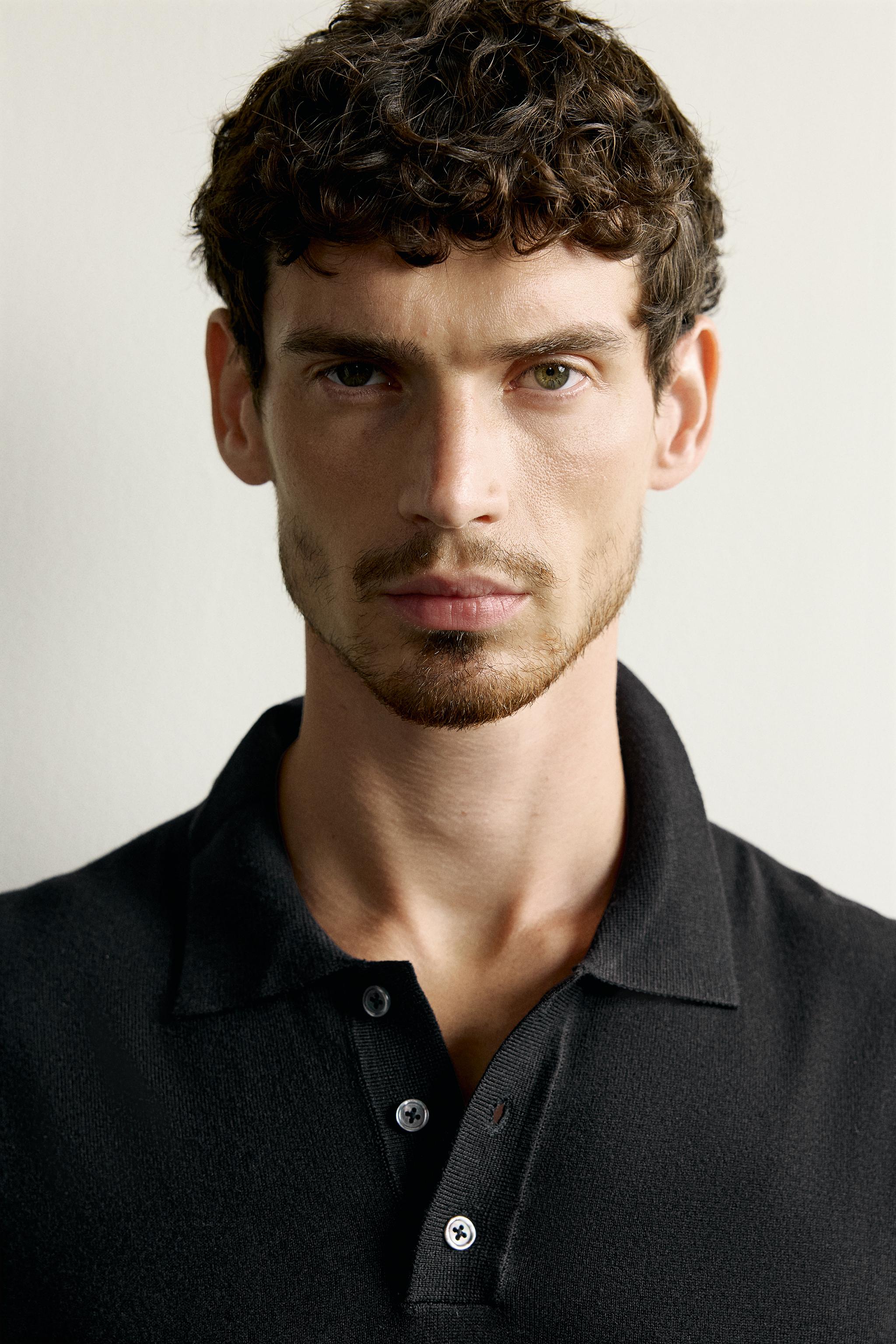 Мужские рубашки Zara REGULAR FIT KNIT POLO SHIRT — фото 5