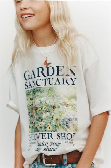 T-SHIRT À IMPRIMÉ PHOTOGRAPHIQUE - Blanc de Zara - Image 4