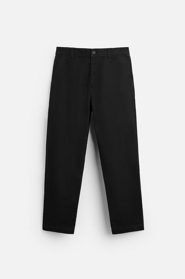 PANTALON STRAIGHT FIT TWILL - Noir de Zara