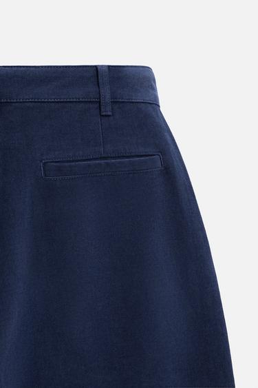 PANTALON REGULAR FIT LYOCELL - COTON - Bleu roi de Zara - Image 8