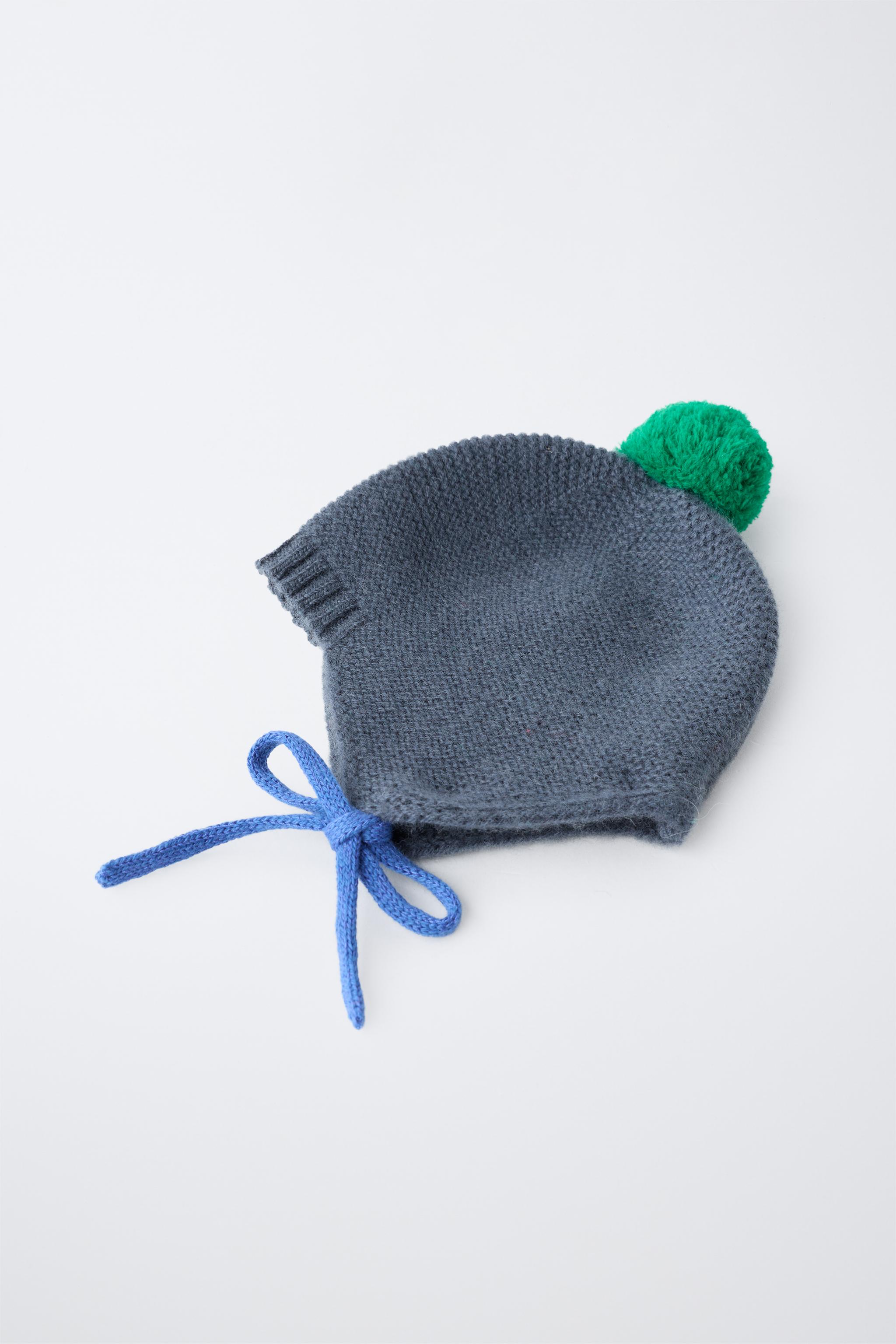 KNIT POM-POM BEANIE 100% WOOL