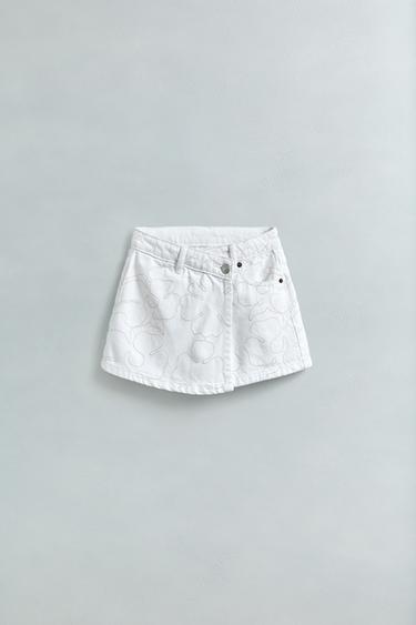 BERMUDA PARÉO BRODÉS - Blanc de Zara
