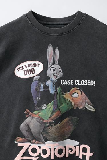 T-SHIRT IMPRIMÉ ZOOTOPIA © DISNEY - Gris anthracite de Zara - Image 2