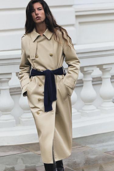 TRENCH CINTURÓN WATER REPELLENT ZW COLLECTION - Camel claro de Zara