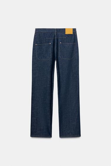 ZW COLLECTION STRAIGHT HIGH-WAIST JEANS - Blue by Zara - Image 6