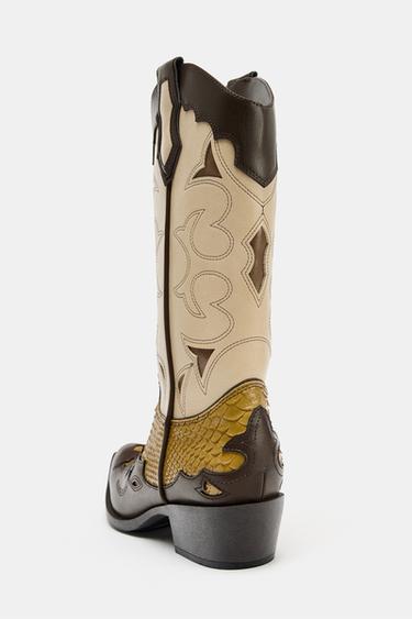 BOTTES COW-BOY COMBINÉES - Multicolore de Zara - Image 5