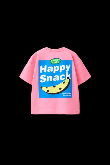 T-SHIRT MIT BANANEN-PRINT - Rosa von Zara