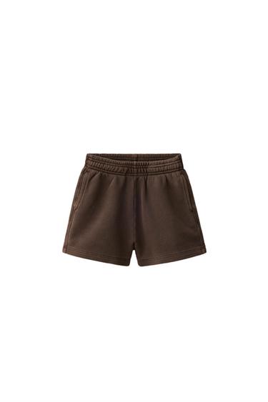 PLAIN PIQUÉ BERMUDA SHORTS - Brown by Zara