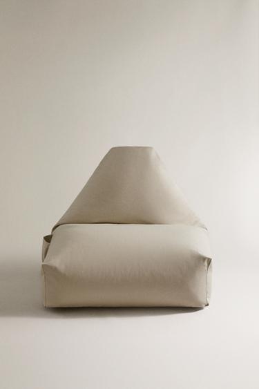 COTTON BEAN BAG CHAIR - Beige by Zara